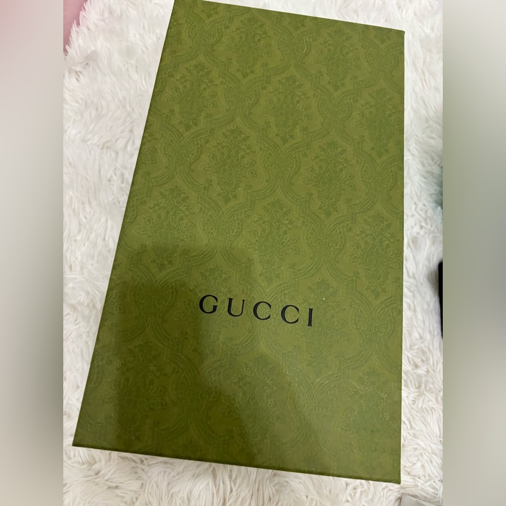 Gucci Green Patterned Shoe Box, Fendi Box, Gucci Black&White Shoe Boxes (empty)